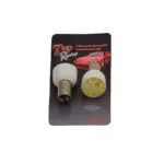 Bulb  9 LED Double Cont  Strobe Push and Turn White  2Pcs    AC-1033