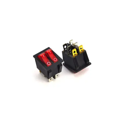 Switch Double Red w Red Light   KCD4-008
