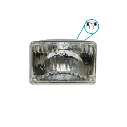 Sealed Beam Rectangular 4 2 x6 5  12V 50W 2Pin WAGNER 4651