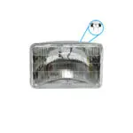 Sealed Beam Rectangular 4 2 x6 5  12V 2Pin High Beam PHILIPS 4651