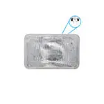 Sealed Beam Rectangular  4 2 x6 5  12V 50W 2Pin Halogen GE H4651
