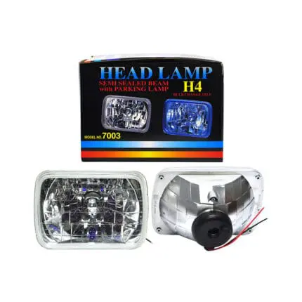 Semi Sealed Beam Conversion Kit w  Parking Lamp Rectangular 5 25 x7 5  12V 60 55W Low High H6052