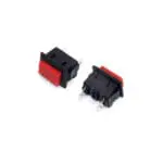 Switch Square Button 13mm X 20mm Red   KCD101-011