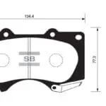 Disc Pads Toyota Hilux Vigo,Revo  ’04-ON GGN/TGN/GUN/KUN1#/2#/3#/12#/13#/22#/23#, Fortuner ’05-’16 GGN/TGN/LAN/KUN5#/6#, Landcruiser Prado ’02-‘23 TRJ/GDJ/GRJ/GRT/KZJ/LJ/RZJ/VZJ/KDJ12#/15# HIQ (FRONT)