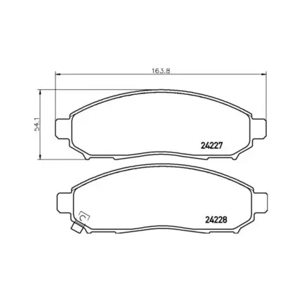 Disc Pads Nissan Navara D40, Serena C25/C26, Frontier, Pathfinder R51 Danaher (Front)
