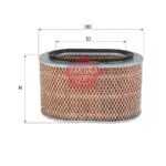 Air Filter Mitsubishi Pajero D4D56  A-1032 Sakura