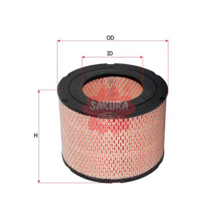 Air Filter Toyota Crown '83-'87 LS12#, Hilux '83-'01 LN/YN6#/8#/9#/10#/11#/13# 2L, 3L, 3Y A-1118 Sakura