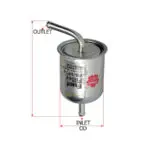 Fuel Filter Inline Metal L-Shape Nissan FS-1804 Sakura