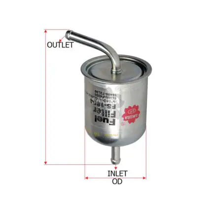 Fuel Filter Inline Metal L-Shape Nissan FS-1804 Sakura
