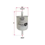 Fuel Filter Inline EFI Gasoline Straight FS-8001 Sakura