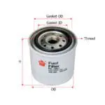 Fuel Filter Nissan SD23 W O Drain Hole  Toyota Coaster  Hino 2B 3B 1HZ 2H  Isuzu NPR 4BD1  Daihatsu Delta Sakura FC-1801