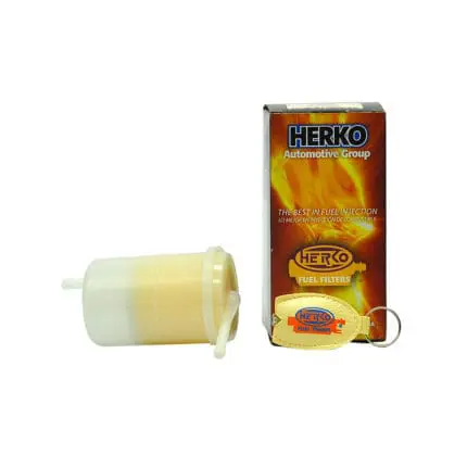 Fuel Filter Plastic Inline Nissan B12 L-Shape Large Gas FN104 Herko