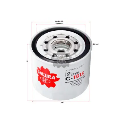Oil Filter Isuzu NPR, NQR, Reward, 4.3, 5TON, 3TON  C-1515 Sakura