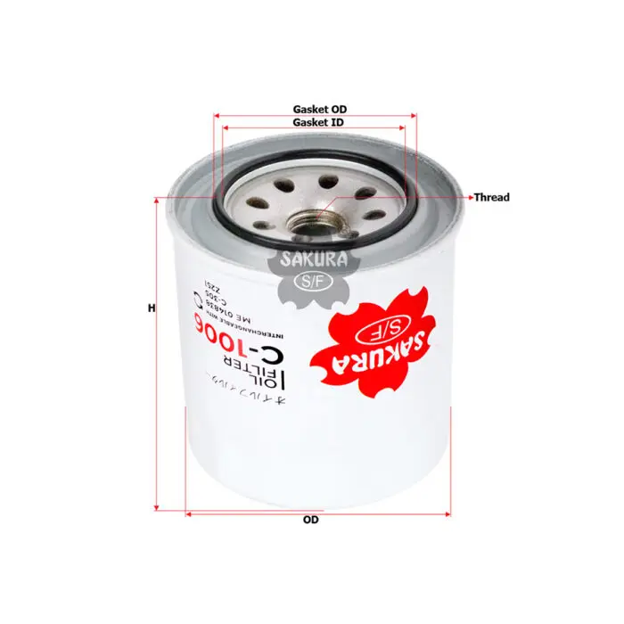 Oil Filter Mitsubishi Rosa Bypass BE211 FE4 C-1006 Sakura – ZMMA