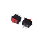 Switch Square Mini 10mmx15mm Red 2P (KCD1-11-001)