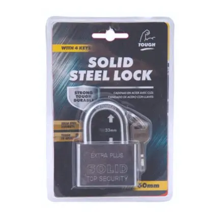 PADLOCK SOLID STEEL 60MM HG0037