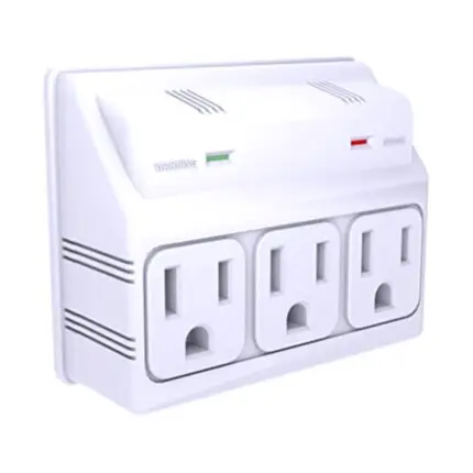 STANLEY 3 WAY SURGE ADAPTER WHITE (3 OUTLET)