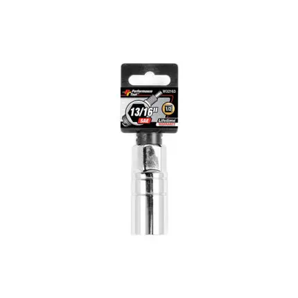 Socket 1/2" Drive 13/16" Spark Plug Socket W32163 Performance Tools