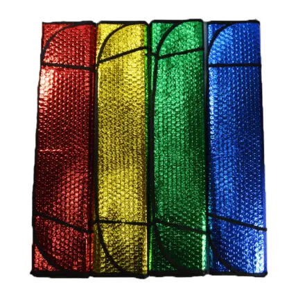 WINDSCREEN SUNSHADE 130X60CM 4 ASST METALLIC-20011531