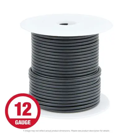 Wire Per Foot 12 Gauge Black (B&B)