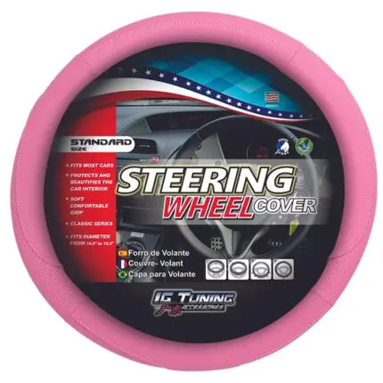 Steering Wheel Cover Pink Rose IGT KOKO-26