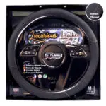 Steering Wheel Cover Leather Brown Thread IGT YC-11BR