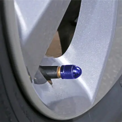 Slime Tire Valve Caps Anodized BLUE 20130