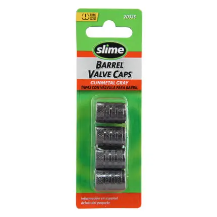 Slime Tire Valve Caps Barrel GUNMETAL 20325