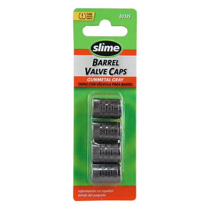 Slime Tire Valve Caps Barrel GUNMETAL 20325 Slime Tire Valve Caps Barrel GUNMETAL 20325