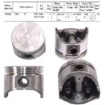 Pistons Mazda 323, E3 Eng., 77mm SET OF 4, E301-23-200 Toto -+.030"/0.75mm