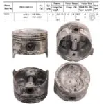 Pistons Toyota Charmant, 4A Eng., 81mm SET OF 4, 13101-16010 Toto -+.020"/0.50mm