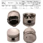 Pistons Nissan Sunny E15S Sentra 1.5 DY, 76mm SET OF 4, N7606 Toto -+.060"/1.50mm