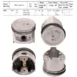 Pistons and Rings Nissan L13, L14 Eng, 83mm SET OF 4, 12010-22001 - STD