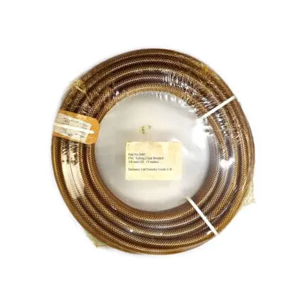 Hose PVC Clear Braided 3/8" ID 50 ft per roll
