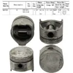 Pistons Madza B1600 P/Up N/M F6 Eng., 81mm SET OF 4, F605-23-200 Toto -+.060"/1.50mm