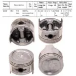 Pistons Suzuki Jimny SJ410, F10A Eng., 65.5mm SET OF 4, 12111-75107 Toto -+.060"/1.50mm