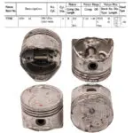 Pistons Toyota Corolla AE80 2A Eng., 76mm SET OF 4, 13101-14020 Toto -+.030"/0.75mm