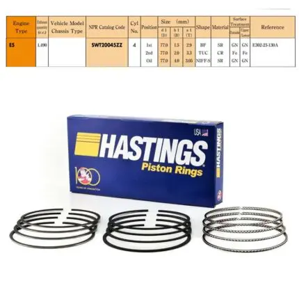 Rings Set Mitsubishi Galant 1600 4G32, L200 P/up, 76.90mm, 2C-675 Hastings -+.020"/0.50mm