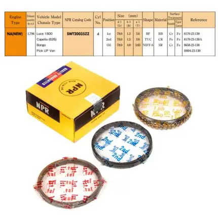 Rings Set Mazda 626 RWD NA(New) Eng. (Thin Groove), 78mm, SWT20035ZZ NPR - STD