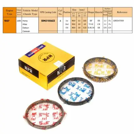 Rings Set Nissan TD27 Eng., 96mm, SDN31056ZZ NPR -+.010"/0.25mm