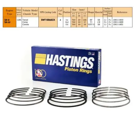 Rings Set Renault 12, 73mm, 2C-6870 Hastings -+.010"/0.25mm