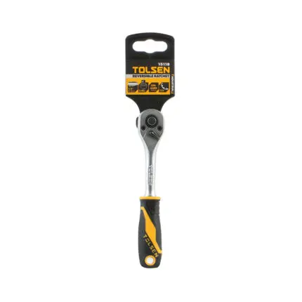 Reversible Ratchet 1/4" Drive Industrial Chrome Tolsen 15118