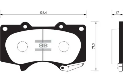 Disc Pads Toyota Prado Land Cruiser('03-'16),Hilux ('14), Vigo 4x4 ('11-'19), REVO 4X2, 4X4( '16-'21)Sangsin (Front)