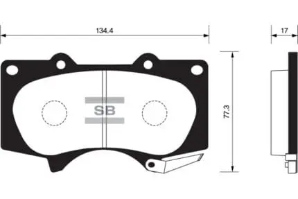 Disc Pads Toyota Hilux Vigo,Revo  ’04-ON GGN/TGN/GUN/KUN1#/2#/3#/12#/13#/22#/23#, Fortuner ’05-’16 GGN/TGN/LAN/KUN5#/6#, Landcruiser Prado ’02-‘23 TRJ/GDJ/GRJ/GRT/KZJ/LJ/RZJ/VZJ/KDJ12#/15# HIQ (FRONT)