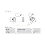 Starter Nissan Frontier D21,D22 Urvan E23, E24 QD32 Eng