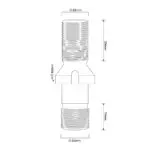 Truck Wheel Stud Bedford, Rear 22mm, RH