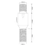 Truck Wheel Stud 22mm, LH