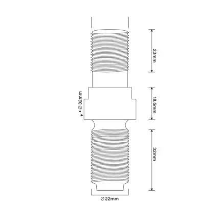Truck Wheel Stud Leyland Boxer 1300 BMC 6/98, Front 22mm, LH