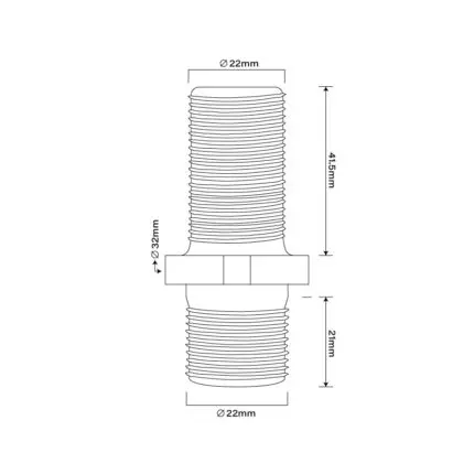 Truck Wheel Stud Bedford, Front, 22mm, LH