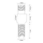 Truck Wheel Stud 18mm, LH